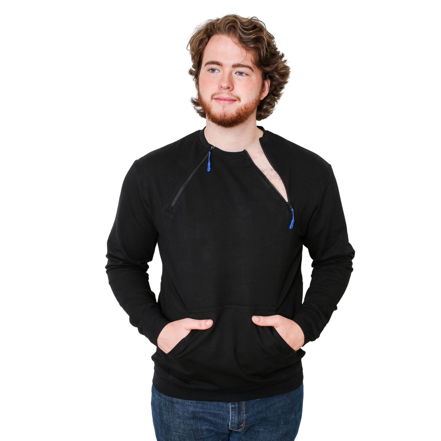 Chest Port Access Thick Warm Unisex Sweater