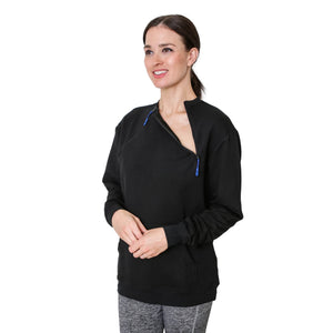 Dialysis or  Chemotherapy Unisex Sweater with Right and Left Zipper Port Access