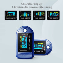 Load image into Gallery viewer, Digital Finger Blood Oxygen Saturation and  Pulse rate Monitor. Blue color.
