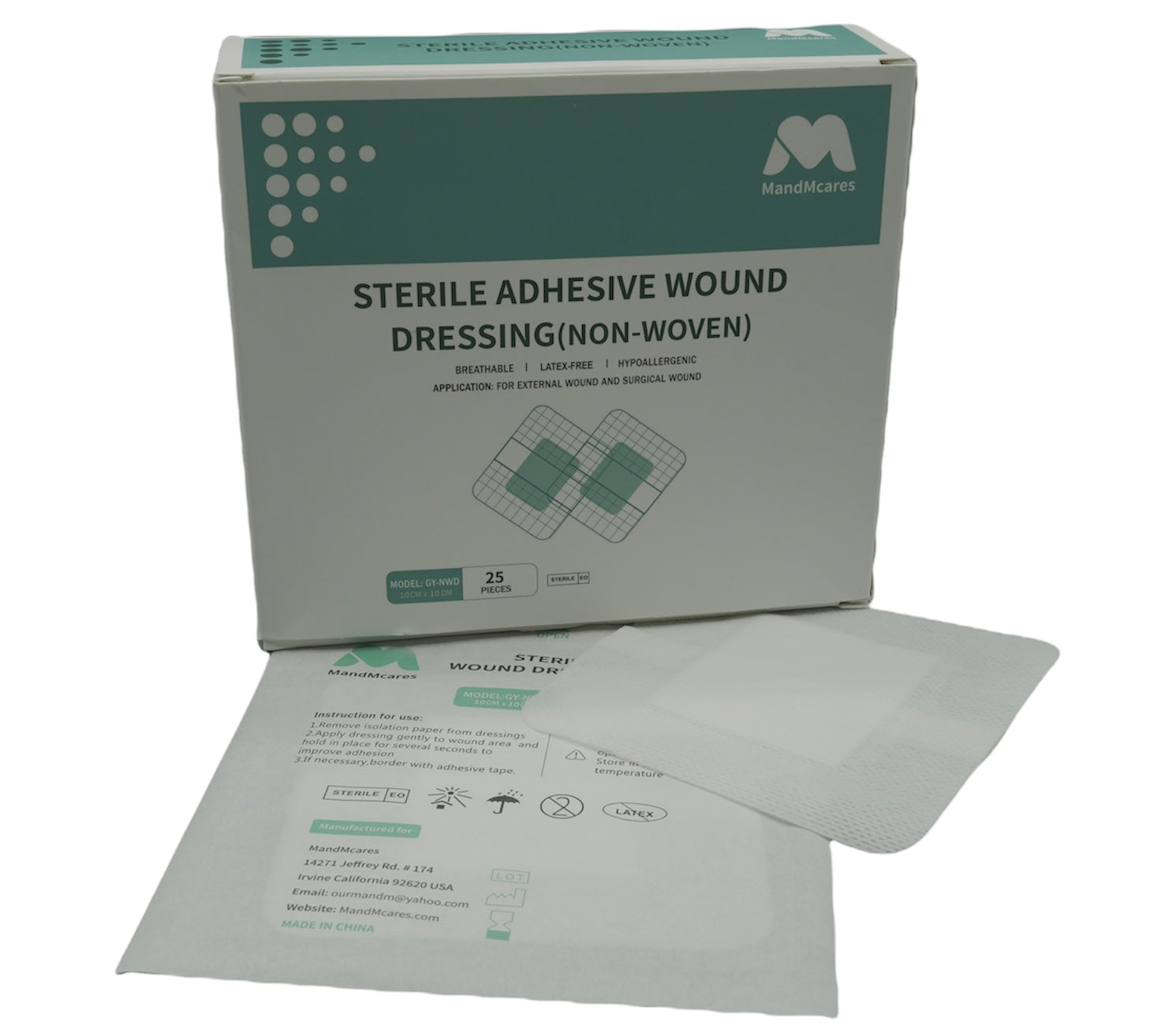 Sterile Adhesive Wound Dressing | 4x4 Inches Bordered Gauze