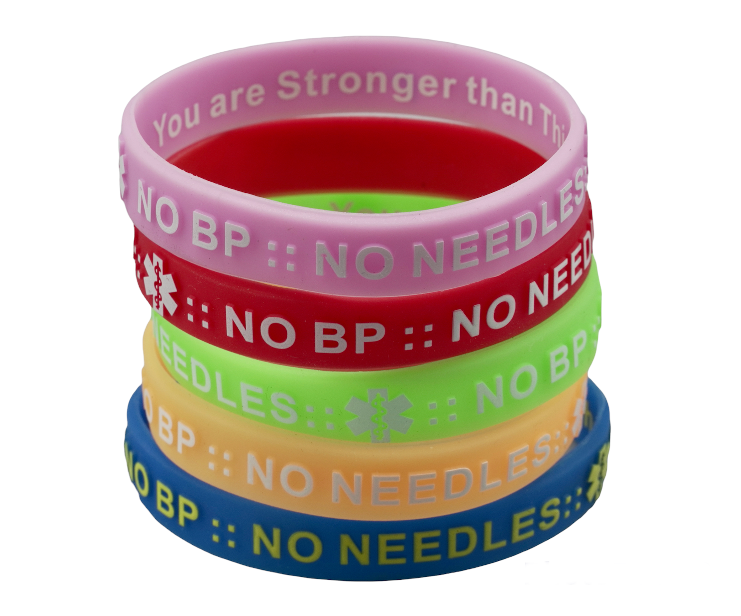 NO BP NO NEEDLES. Medical Alert Wristbands