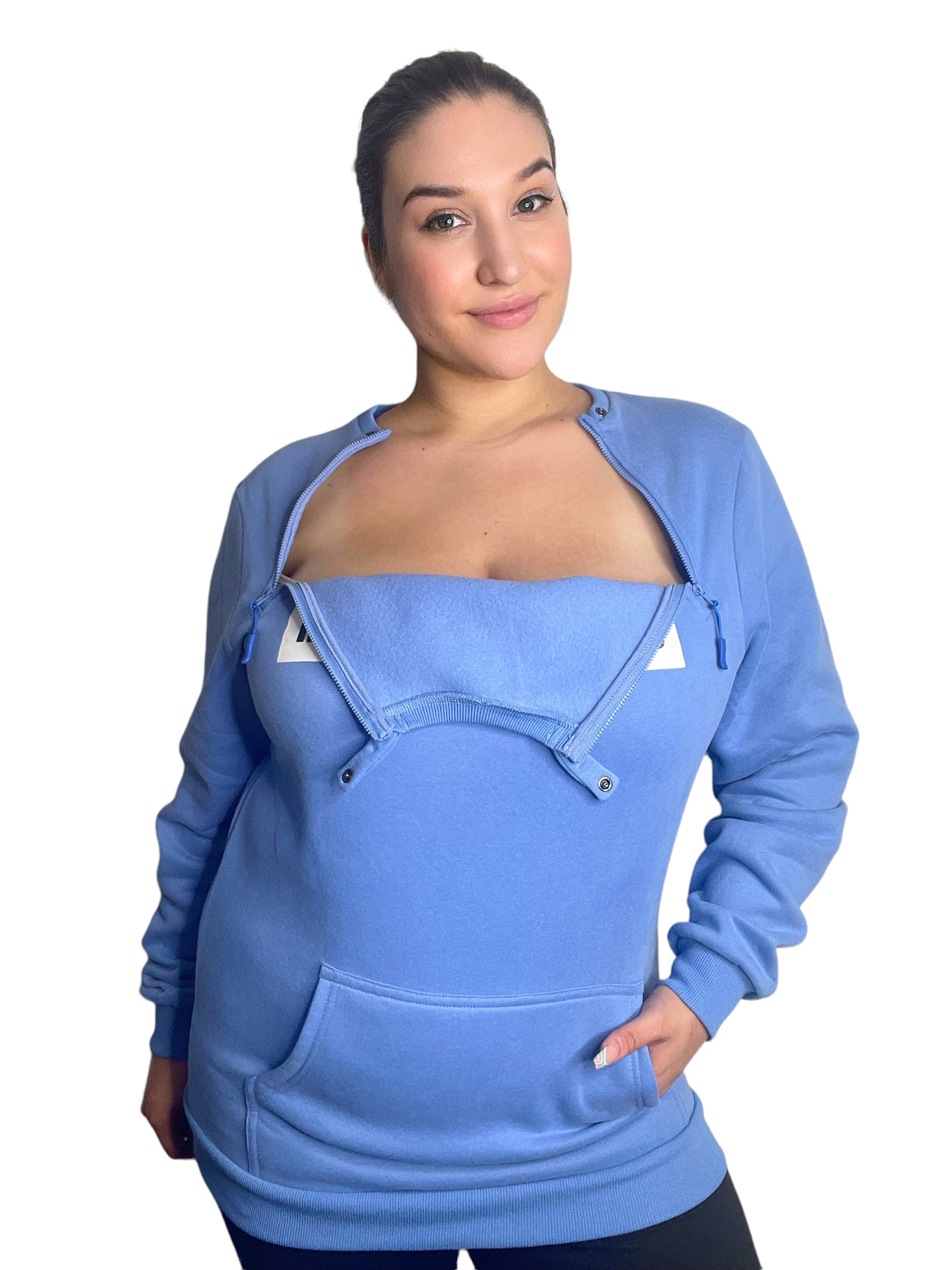 Plus Size Sweater Chest Port  Access for Men and Women