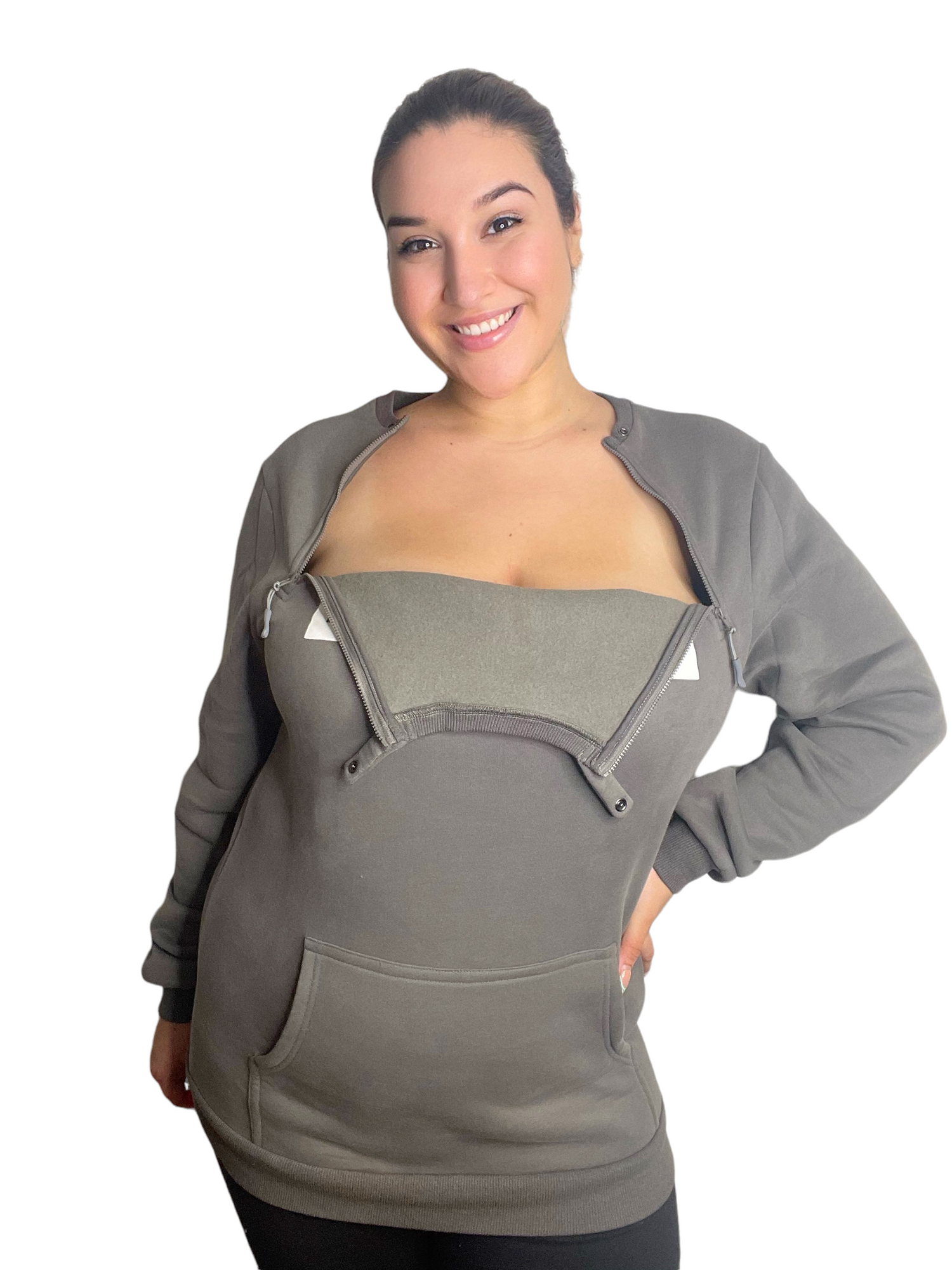 Plus Size Sweater Chest Port  Access for Men and Women