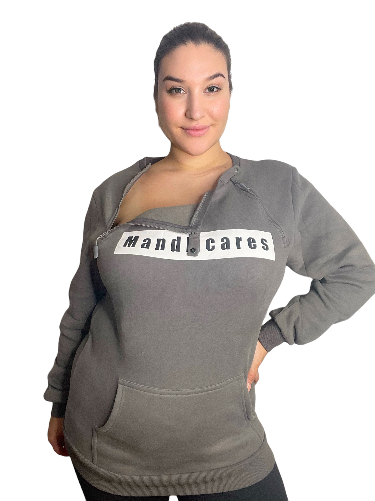 Plus Size Sweater Chest Port  Access for Men and Women