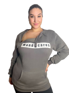 New Plus Size Sweater for Hemodialysis | Chemotherapy | Infusion with Easy Chest Zipper Access for Men and Women